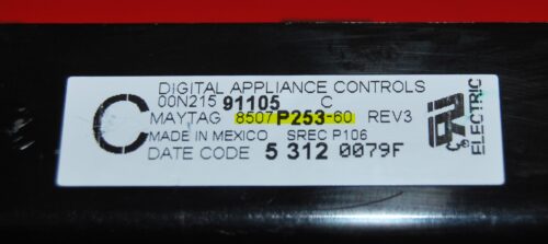 Part # 8507P253-60 - Maytag Oven Control Board (used, overlay good - Black)