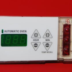 Part # 164D3147G015 - GE Oven Control Board (used, overlay good - Almond - Broken Tab)
