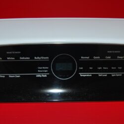 Part # W10909732 Whirlpool Washer Control Panel (used, condition fair - Black)