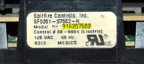 Part # 316207502 - Frigidaire Oven Control Board ( used, overlay very good - Bisque )