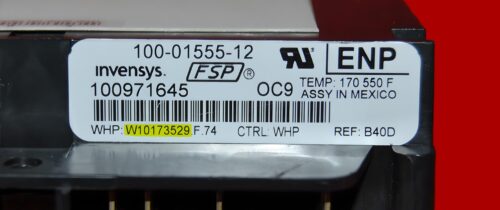 Part # W10173529 - Whirlpool Oven Control Board (used, overlay good - White)