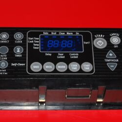 Part # 9763088 Whirlpool Oven Control Board (used, overlay good - Black)