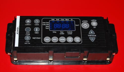 Part # 9763088 Whirlpool Oven Control Board (used, overlay good - Black)