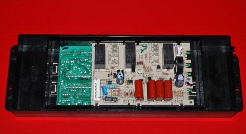 Part # 8507P249-60 Maytag Oven Control Board (used, overlay good - Bisque - Broken Mounting Tab)