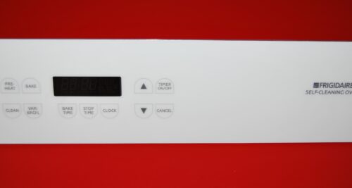 Part # 318030601 | 318010900 Frigidaire Oven Control Panel And Board (used, overlay good - White)