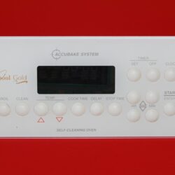 Part # 9752899CC | 9753633 Whirlpool Oven Control Panel And Board (used, overlay good - Bisque)