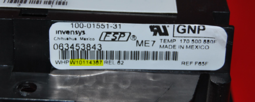 Part # W10114367 Whirlpool Oven Control Board (used, overlay good - White)