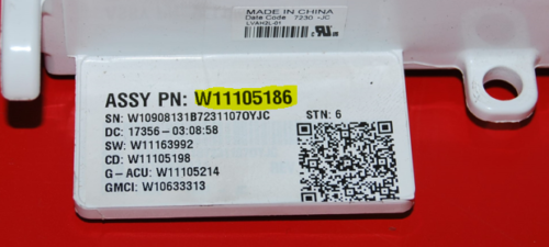 Part # W11105186 Whirlpool Washer Electronic Control Board (used)