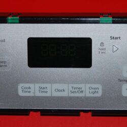 Part # W10475744 - Whirlpool Oven Control Board (used, overlay fair - Silver)
