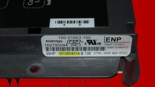 Whirlpool Oven Control Board W10834014 | W11122560 | OEM Used Tested (overlay good - Black)