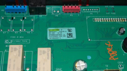 Whirlpool Oven Control Board W11511589 | W11594224 OEM Used Tested (overlay fair - Black)