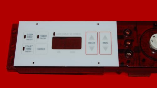 GE Oven Control Board 164D2851P011 | WB27X5525 | WB27X10311 | OEM Used Tested (overlay fair, broken led lens - White)