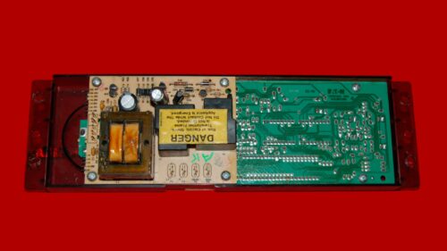 GE Oven Control Board 164D2851P011 | WB27X5525 | WB27X10311 | OEM Used Tested (overlay fair, broken led lens - White)