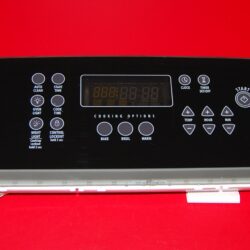 Part # 9763252 | W10116542 | 9758080 Whirlpool Gas Oven Control Panel And Board (used, overlay good - Black)