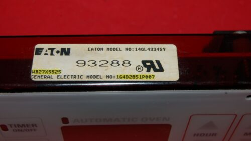 GE Oven Control Board 164D2851P011 | WB27X5525 | WB27X10311 | OEM Used Tested (overlay fair, broken led lens - White)