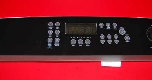 Part # 9763264 | W10110452 | 9758080 Whirlpool Oven Panel And Control Board (used, overlay good - Black)
