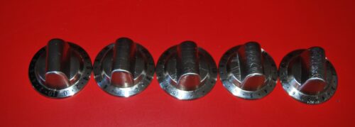 Part # 316553600 | 3165536 Frigidaire Range Control Knobs (used, set fair - Stainless Steel)