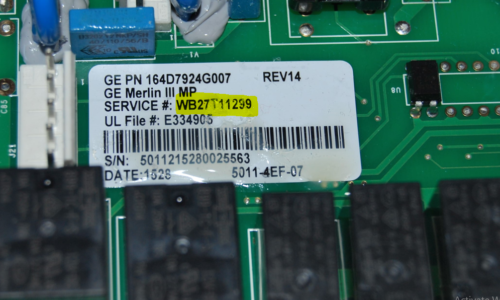 Part # WB27X25715 | WB27X21393 | WB27T11357 | WB27T11299 GE Control Panel And Boards (used, overlay good - Gray)