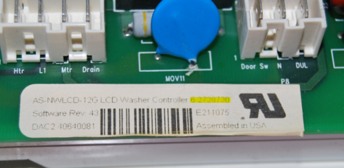 Part # 22003241 | 6 2728730 Maytag Washer Control Panel And Board (used, condition fair - Bisque)