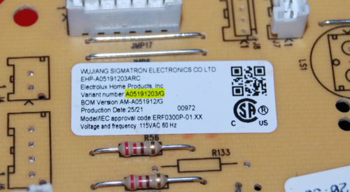 Part # A15377502 | A05191203/G Frigidaire Refrigerator Control Board (used)