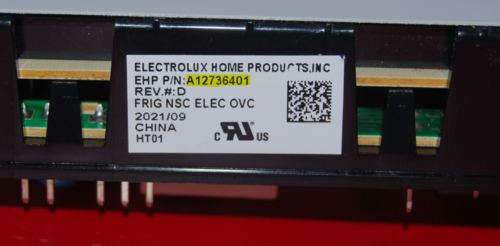 Part # A12736401 | 5304518660 - $59 Frigidaire Oven Control Board (used, overlay Very Good - White - broken mounting tab)