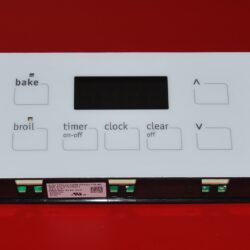 Part # A12736401 | 5304518660 - $59 Frigidaire Oven Control Board (used, overlay Very Good - White - broken mounting tab)