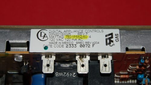 Maytag Gas Oven Control Board 7601P552-60 | WP5701M509-60 | OEM Used Tested (overlay fair - White)