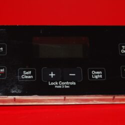 Part # WB27X45466 | WB27T11486 | 164D8450G032 - $49 GE Oven Control Board (used, overlay poor, broken mounting tab - Black)