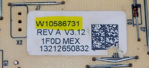 Part # WPW10655832 | W10586731 | Whirlpool Oven Control Board (overlay fair - Black)