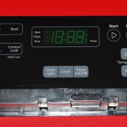 Part # W10348622 - Whirlpool Oven Control Board (used, overlay excellent - Black)