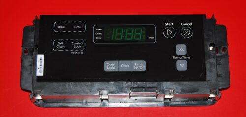 Part # W10348622 - Whirlpool Oven Control Board (used, overlay excellent - Black)