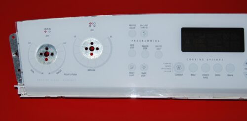 Part # 9763548 | 9763042 Whirlpool Oven Control Panel And Board (used, overlay good - White)