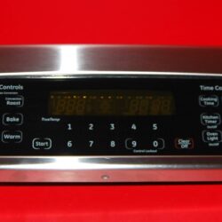 Part # WB36T11242 | Board WB27T11159 | 164D6476G036 GE Oven Control Panel And Board (used, overlay fair - Stainless Steel/Black)