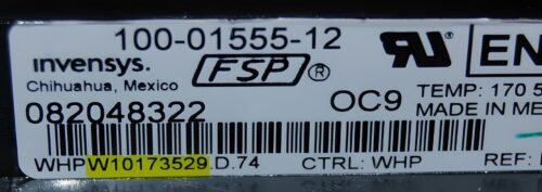 Part # WPW10271774 | W10173529 | Whirlpool Oven Control Board (overlay good - Yellow)