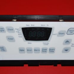 Part # W10173504 - Whirlpool Oven Control Board (used, overlay poor - Bisque)