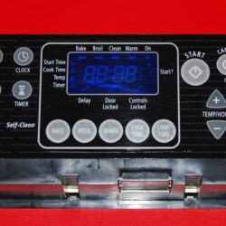 Part # W10114384 - Whirlpool Oven Control Board (used, overlay very good - Black)