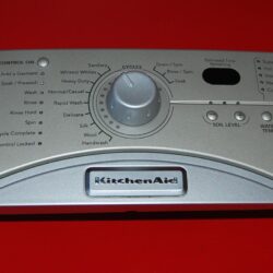 Part # 8182163 | 8182150 Kitchen-Aid Front Load Washer Control Panel And User Interface Board (used, condition good - Silver )