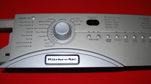 Part # 8182163 | 8182150 Kitchen-Aid Front Load Washer Control Panel And User Interface Board (used, condition good - Silver )