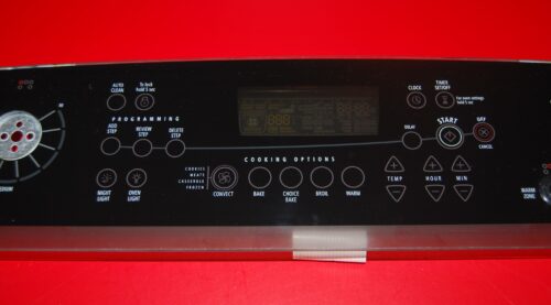 Part # 9758475 | 9762733 Whirlpool Oven Control Panel And Board (used, overlay very good - Black)