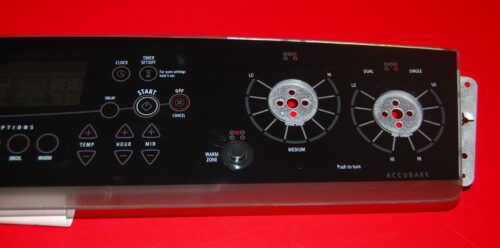 Part # 9758475 | 9762733 Whirlpool Oven Control Panel And Board (used, overlay very good - Black)