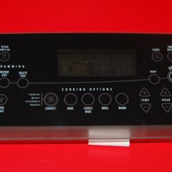 Part # 9758475 | 9762733 Whirlpool Oven Control Panel And Board (used, overlay very good - Black)