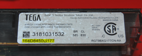 Part # 164D8450G177 - GE Gas Oven Control Board (used, overlay poor - Black)