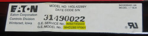 Part # WB27X10059 | WB27X5503 | 164D2851P001 | GE Oven Control Board (overlay fair - Black)