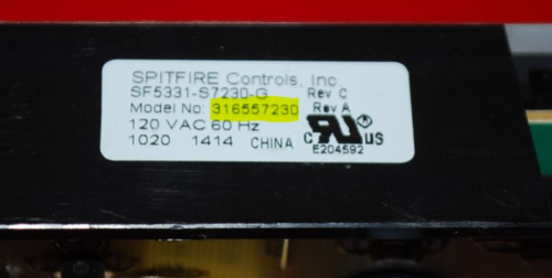 Part # 316557230 - Kenmore Gas Oven Control Board (used, overlay poor - Bisque)