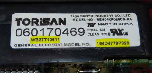 Part # WB27T10752 | WB27T10611 | 164D4779P026 GE Oven Touch Panel And Board (used, overlay good - Bisque)