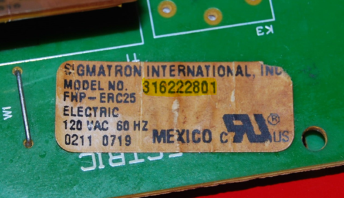 Part # 316222801 Frigidaire Oven Control Board (used, Electronics only)