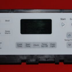 Part # W10734607 - Whirlpool Oven Control Board (used, overlay fair - White)