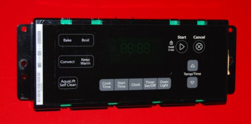 Part # W10586737 - Whirlpool Oven Control Board (used, overlay fair - Black)
