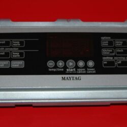 Part # W10321784 | W10365414 Maytag Oven Control Panel And Board (used, overlay good - Gray)