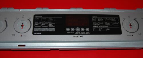 Part # W10321784 | W10365414 Maytag Oven Control Panel And Board (used, overlay good - Gray)